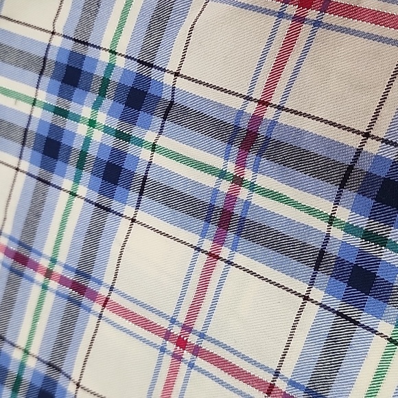 Talbots Plus Petite Women's Plaid Button Up Shirt Metallic Threads 1XP - Picture 4 of 8